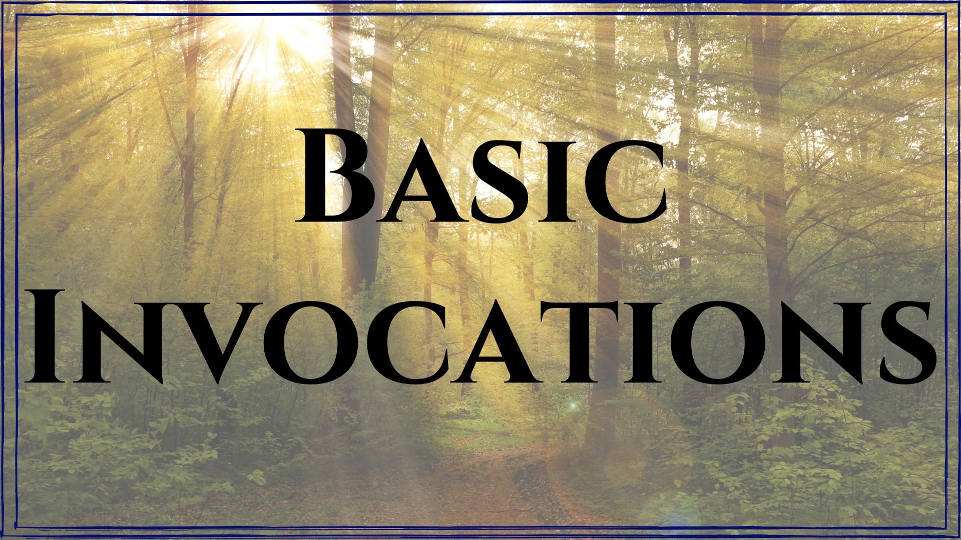 Basic Invocations