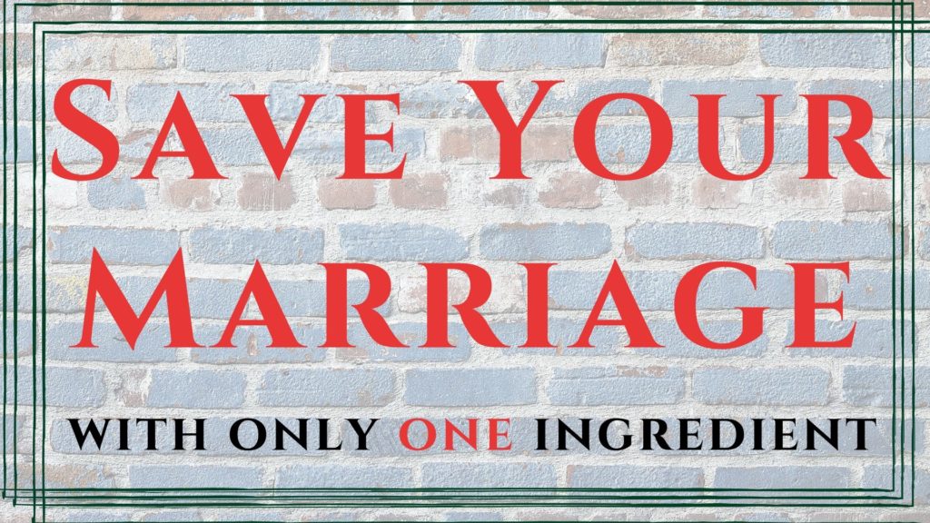 save your marriage