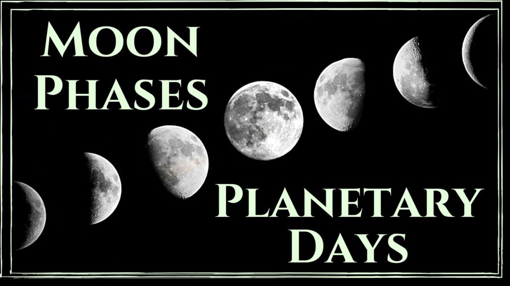 moon phases planetary days