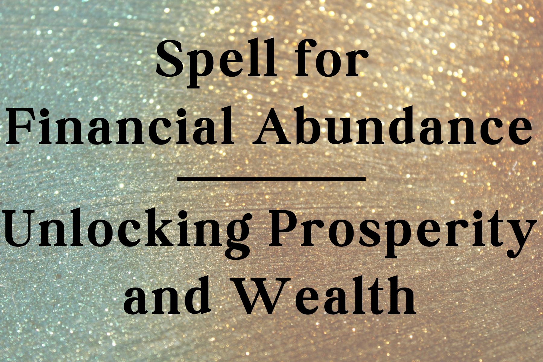 Spell for Financial Abundance