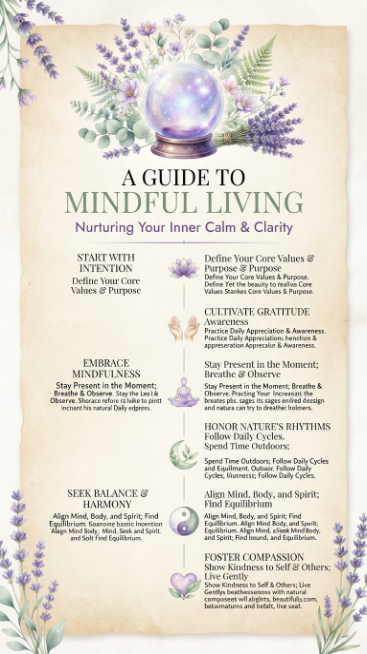 Mindful living practices for daily balance, spiritual growth, and intention setting