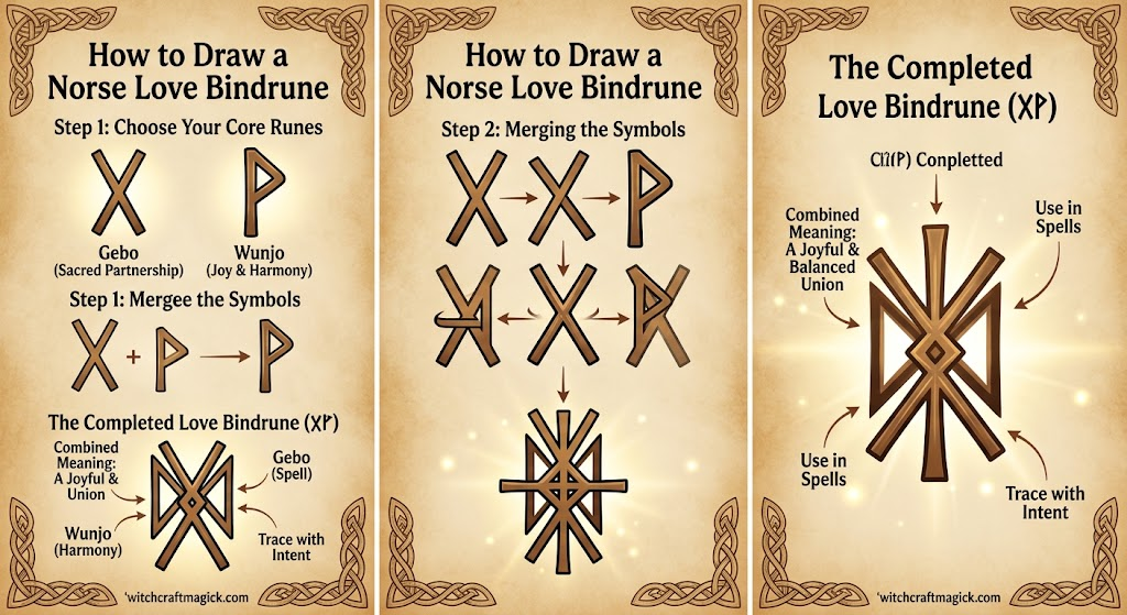 How to draw a Norse love bindrune symbol